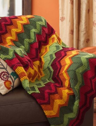 Spicy Chevron Blanket in Patons Canadiana