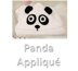 Panda Face and Paws Applique