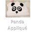 Panda Face and Paws Applique