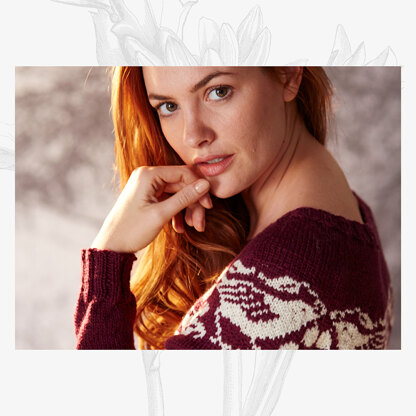 "Beatrix Jumper" - Sweater Knitting Pattern For Women in Willow and Lark Ramble