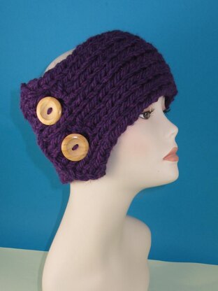 Super Chunky 2 Button Rib Headband