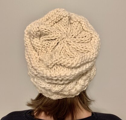 Cabled Slouchy Hat