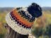 Fall Leaves Fair Isle Hat-Multi color Fair Isle-Snowflake Easy Beginner Pdf Pattern