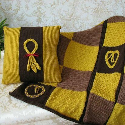 Wheat Plait Cushion & Throw