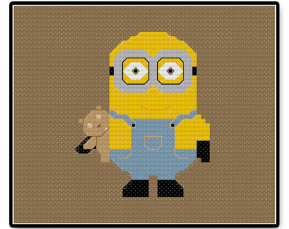 Beginner cross stitch: Bob (Minions), This is a cross stitc…