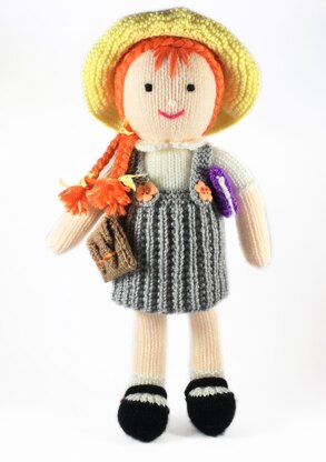 Annabelle schoolgirl doll knitting pattern 19019