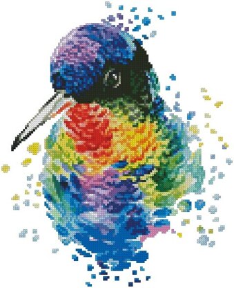 Mini Watercolour Hummingbird - #13876-LF