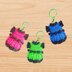 A crochet min dress keychain