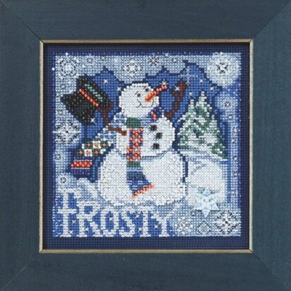 Mill Hill Frosty Snowman Cross Stitch Kit - 12.5cm x 12.5cm