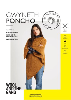 Gwyneth Poncho in Wool and the Gang Alpachino Merino - V276020671 - Downloadable PDF