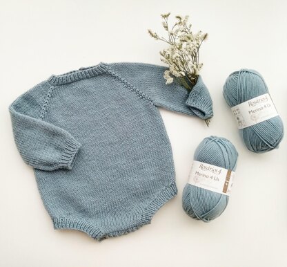 Sunday Morning Baby Romper Knitting Pattern | preemie - 24 months