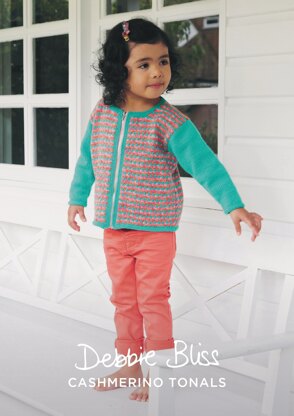 "Clara Cardigan" - Cardigan Knitting Pattern in Debbie Bliss Baby Cashmerino - DBS079