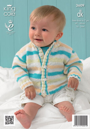 Cardigans in King Cole Splash DK - 3609 | LoveCrafts