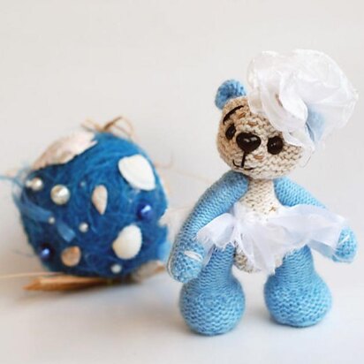 Pearly Blue Teddy bear