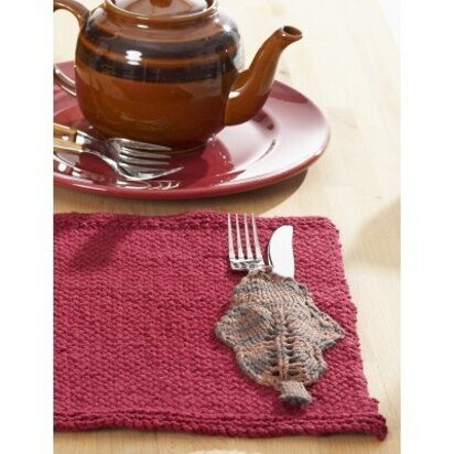 Autumn Leaves Placemats in Lily Sugar 'n Cream Solids - knitting pattern