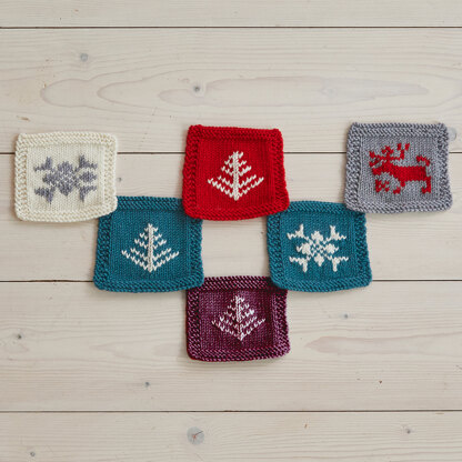 Winter Blanket KAL - Knitting Pattern for Christmas in Debbie Bliss Rialto DK