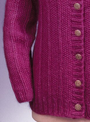 Seed and Slip Stitch Rib Cardigan #118