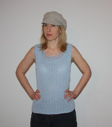 Pale Blue Mesh Top