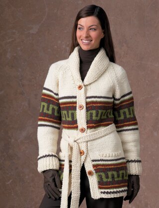 Navajo Cardigan in Patons Classic Wool Worsted