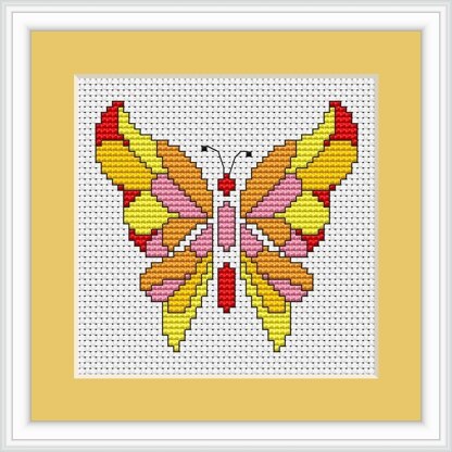 Luca-S Butterfly II Mini Kit Cross Stitch Kit - 8.5cm x 8cm