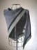 Outlander inspired Grey black stripe green shawl pattern / chale