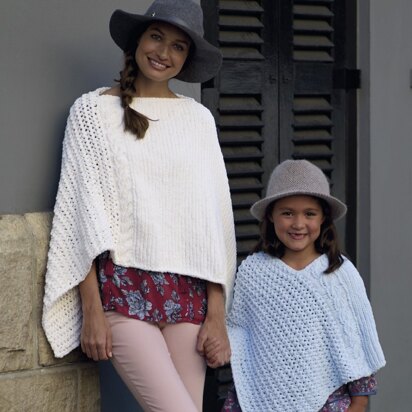 Ponchos in Sirdar Smudge - 7869- Downloadable PDF