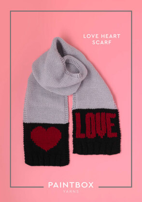 Paintbox Yarns Love Heart Scarf PDF (Free)