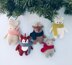 Winter Animals Knit Christmas Ornaments