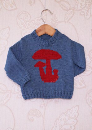 Intarsia - Mushroom Silhouette Chart - Childrens Sweater