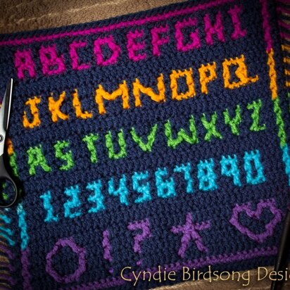 Overlay Mosaic Crochet Square - Basic Alphabet