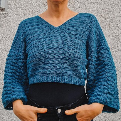 Vivid Bubble Crochet Sweater