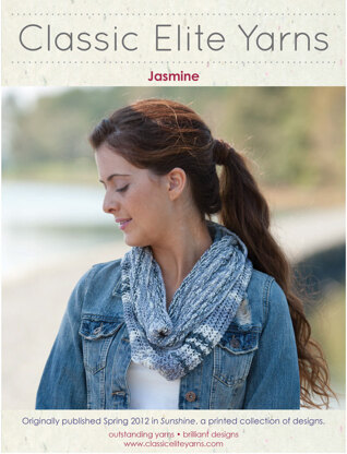 Jasmine Cowl in Classic Elite Yarns Cotton Bam Boo - Downloadable PDF