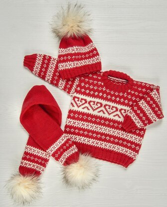 Haiden Pullover, Hat & Scarf