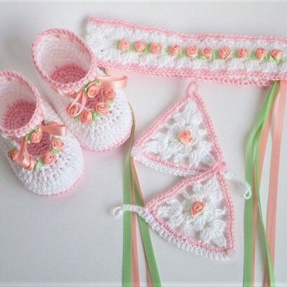 ROSY christening baby set