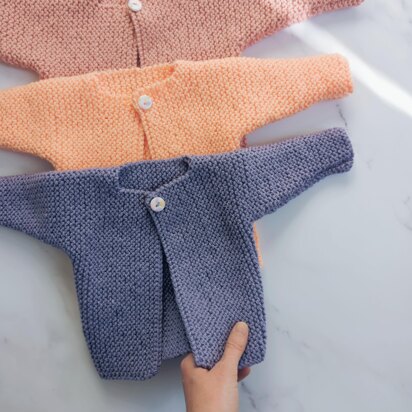 August Cardigan - Baby Aran Knitting Pattern for 0-3 - 18-24 months - knitting pattern