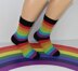 Mens Simple Rainbow Socks Circular