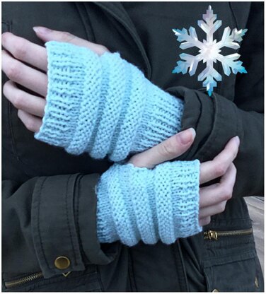 Waves Fingerless Gloves 2yrs to adult