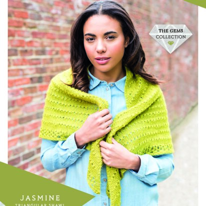 Jasmine Triangular Shawl in West Yorkshire Spinners Wensleydale Gems Hanks - WYS90999 - Downloadable PDF