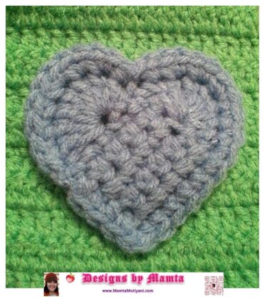 Crochet Heart Pattern Easy Applique Valentine Love
