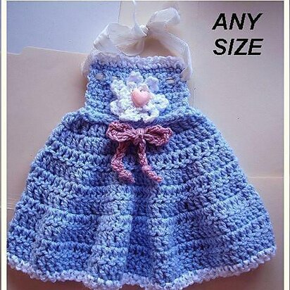 CROCHET Bibbed Sundress, any size