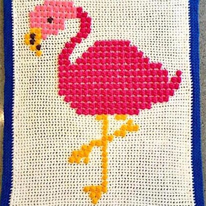 Flamingo bobble Stitch pattern by Melu Crochet