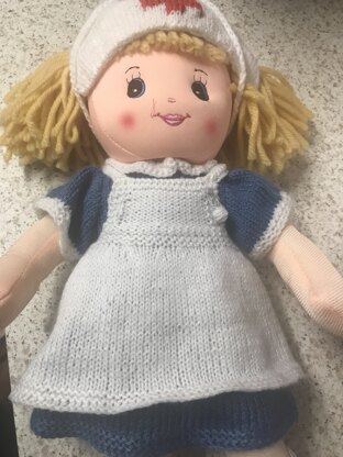Knitted Nurse Uniform (Toy Size)