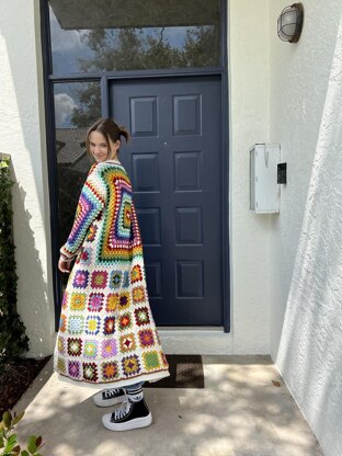 Granny Square Afghan Sweater, Granny Square Afghan Cardigan, Crochet Coat,  Boho Cardigan, Spring Coat Patchwork Cardigan, Crochet Cardigan -   Canada