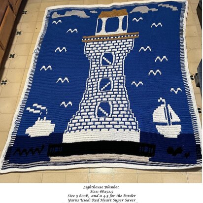 Lighthouse Blanket Pattern and Charts