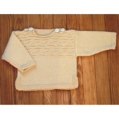 Plymouth Yarn 3125 Baby's Guernsey Pullover PDF