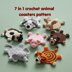 7 in 1 animal crochet coasters
