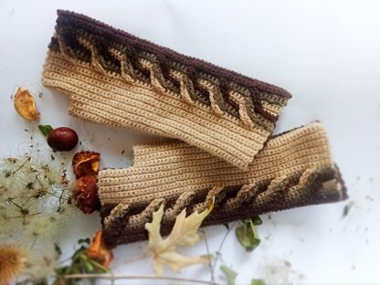 Fingerless Gloves.Crochet pattern