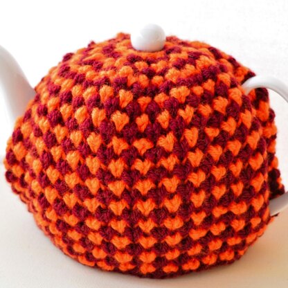 Retro Tweed 4 Cup Teapot Cosy Knitting Pattern