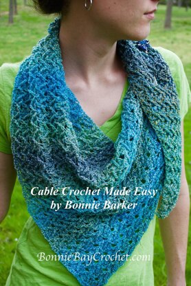 Arrow Asymmetrical Scarf Crochet pattern by Bonnie Barker | LoveCrafts