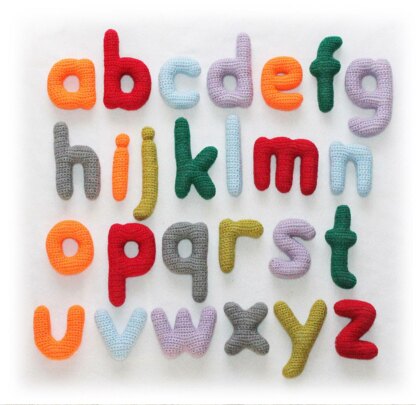 ABC Lowercase Alphabet Letters Crochet Pattern